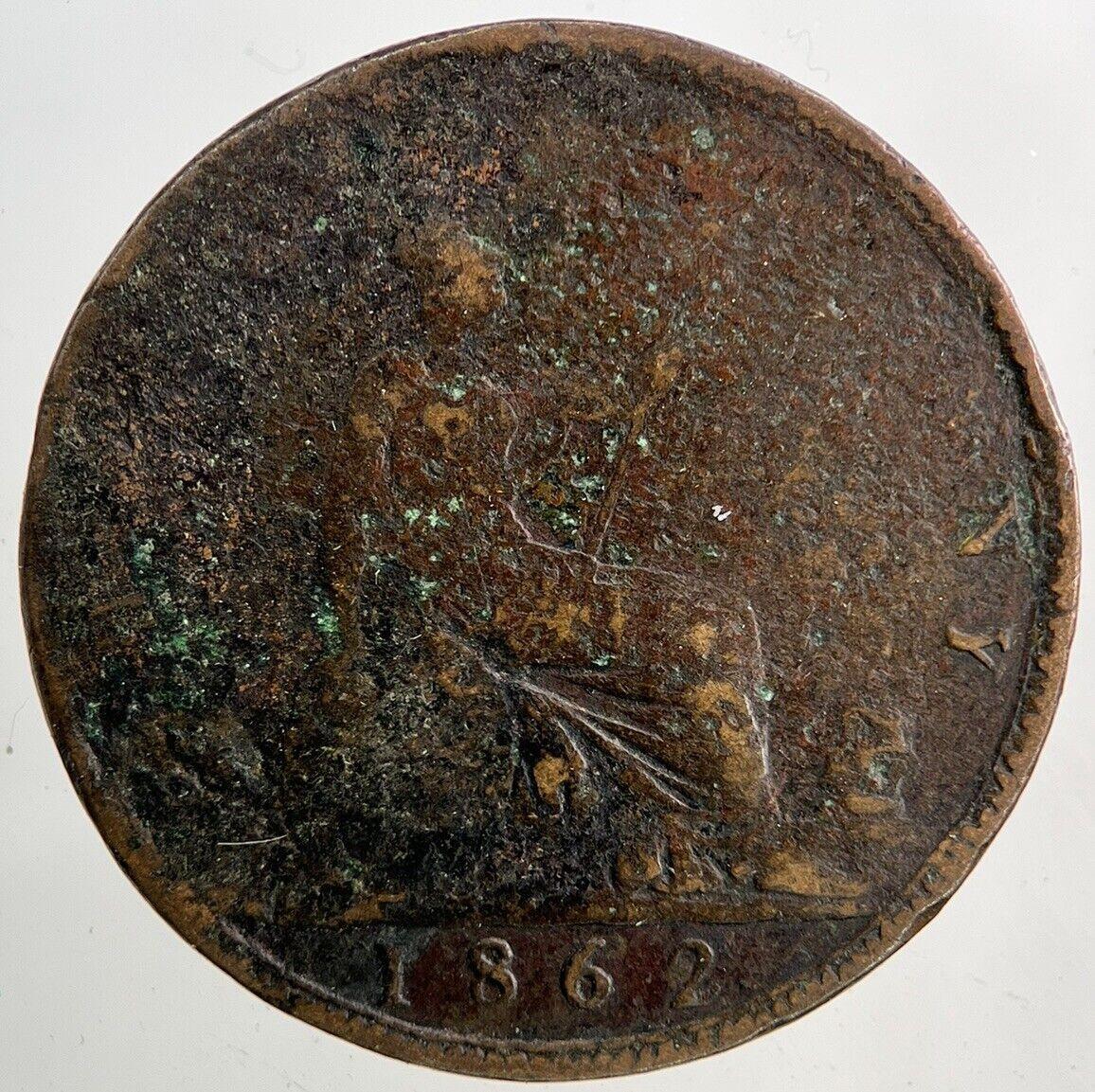 1862 Victoria Half-Penny Coin | Collectable Grade