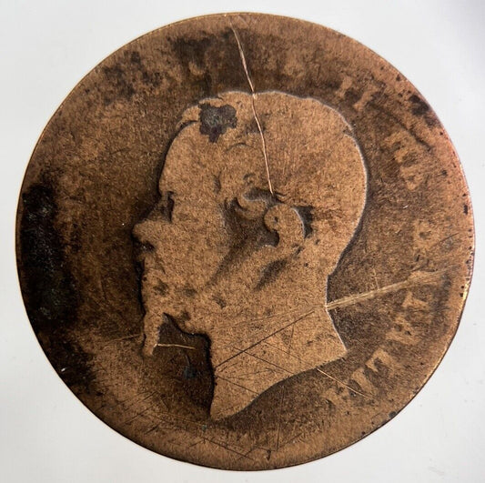 1862 Italy 5 Centesimi Coin | Fair Grade