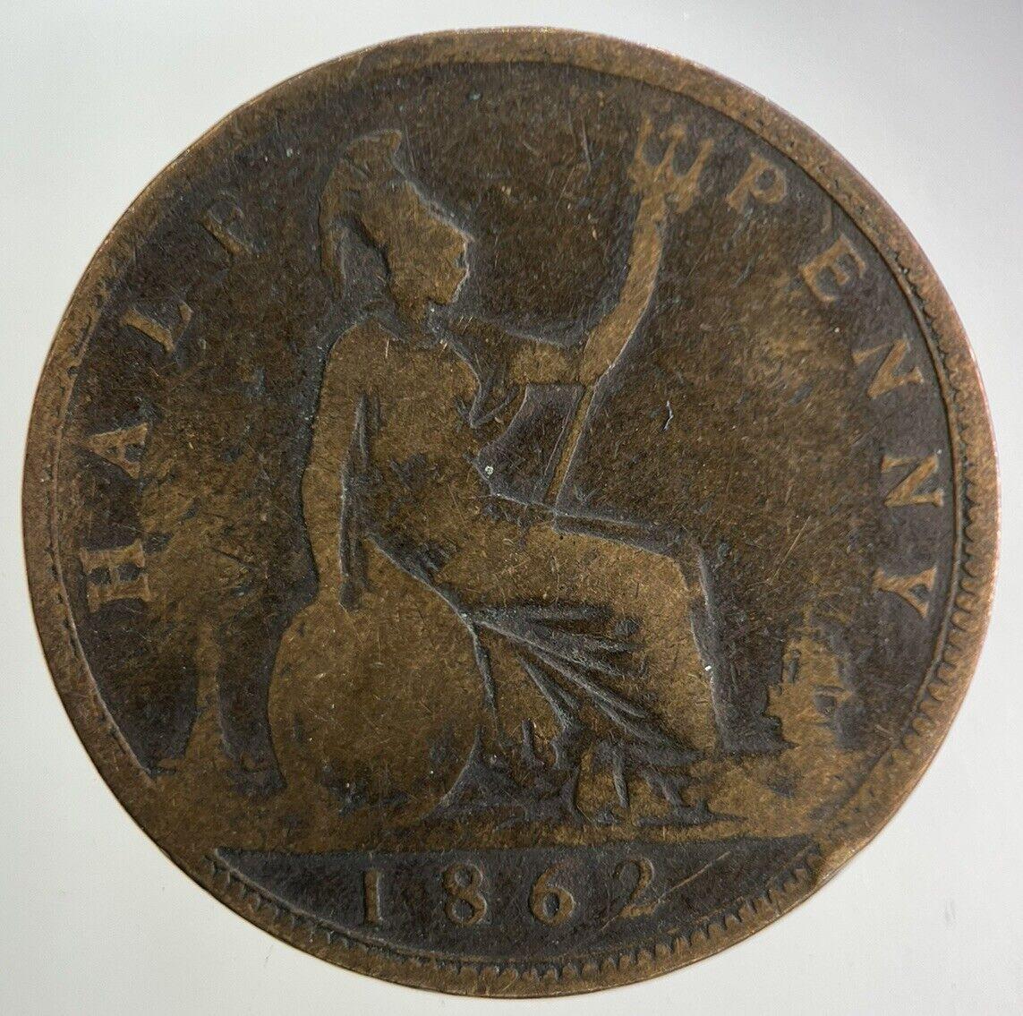 1862 Victoria Half-Penny Coin | Collectable Grade