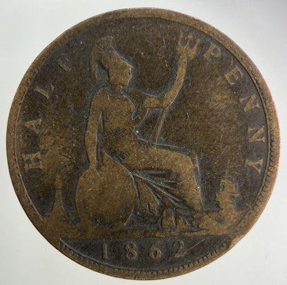 1862 Victoria Half-Penny Coin | Collectable Grade