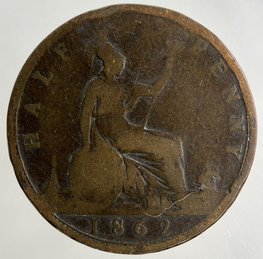 1862 Victoria Half-Penny Coin | Collectable Grade