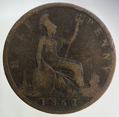 1862 Victoria Half-Penny Coin | Collectable Grade