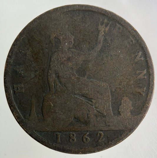 1862 Victoria Half-Penny Coin | Collectable Grade