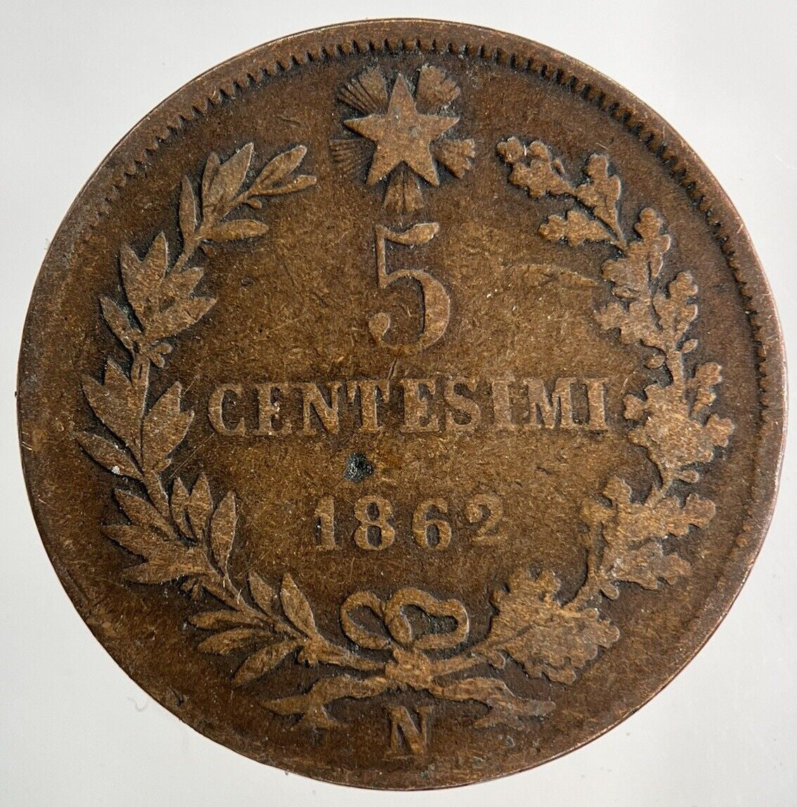 1862 Italy 5 Centesimi Coin | Collectable Grade