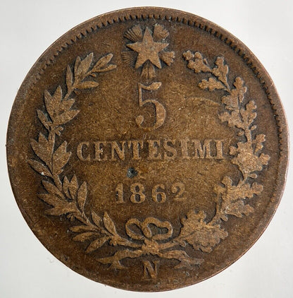 1862 Italy 5 Centesimi Coin | Collectable Grade