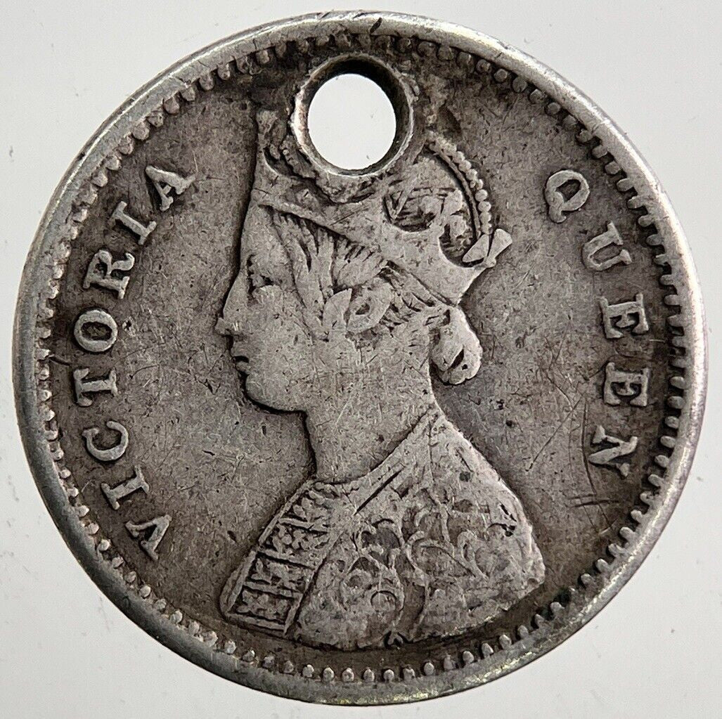 1862 Victoria 2 Anna Silver Coin | Collectable Grade | a5437