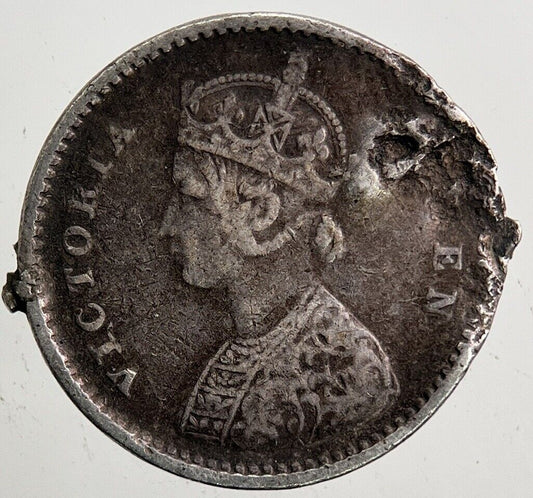 1862 Victoria 2 Anna Silver Coin | Collectable Grade | a5438