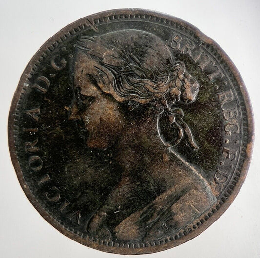 1862 Victoria One Penny Coin | Fine Collectable Grade | a7399
