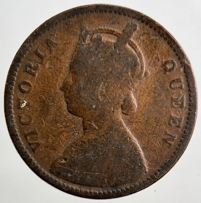 1862 India 1/4 One Quarter Anna Coin | Fair Grade | a3370