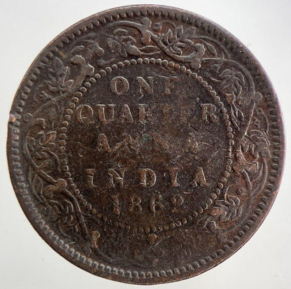 1862 India 1/4 Quarter Anna Coin | Collectable Grade