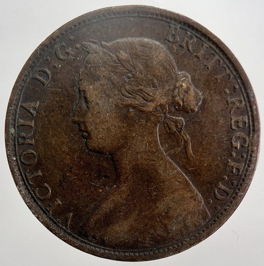 1862 Victoria Half-Penny Coin | Fine Collectable Grade | a5879