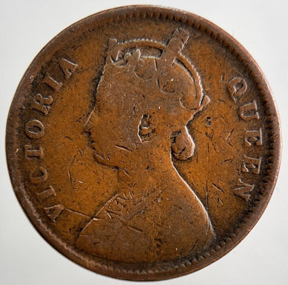 1862 India 1/4 One Quarter Anna Coin | Fair Grade | a3371