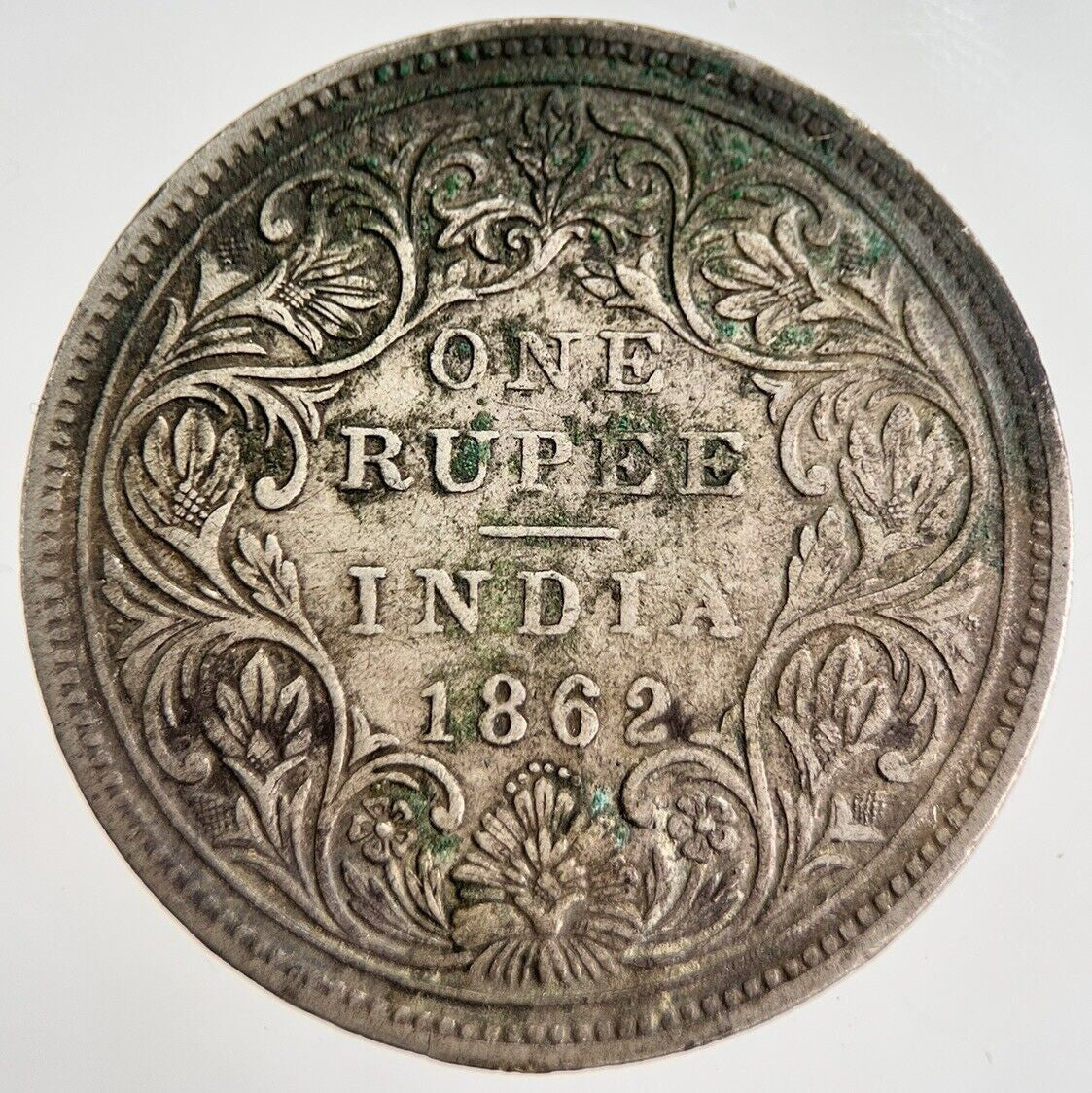 1862 India 1 One Rupee Silver Coin | Collectable Grade | a7417