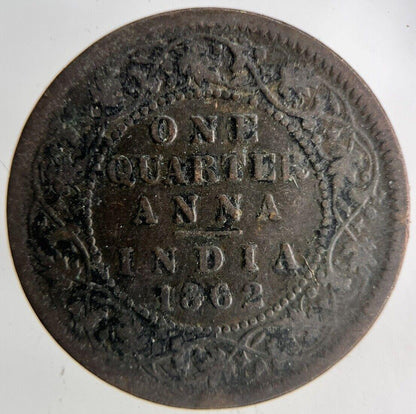 1862 India 1/4 Quarter Anna Coin | Collectable Grade