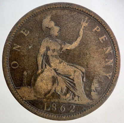 1862 Victoria One Penny Coin | Collectable Grade