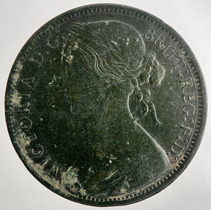 1862 Victoria One Penny Coin | Fine Collectable Grade | a9540