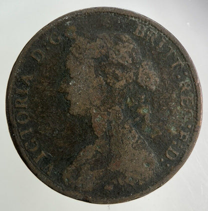 1862 Victoria Half-Penny Coin | Fair Grade