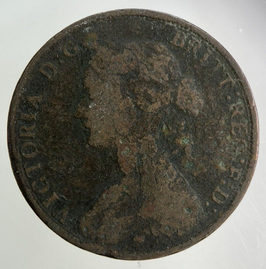 1862 Victoria Half-Penny Coin | Fair Grade