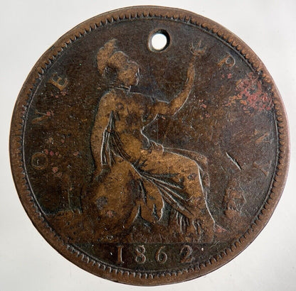 1862 Victoria One Penny Coin | Collectable Grade