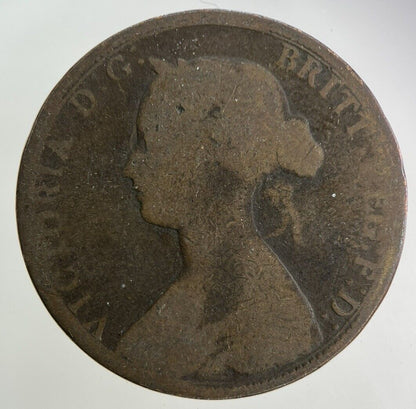 1862 Victoria Half-Penny Coin | Fair Grade
