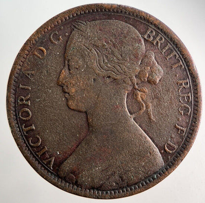 1862 Victoria One Penny Coin | Collectable Grade