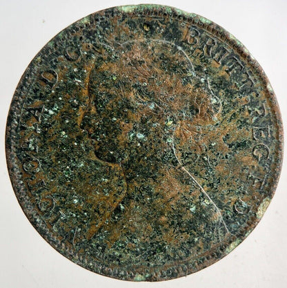 1862 Victoria Half-Penny Coin | Fine Collectable Grade