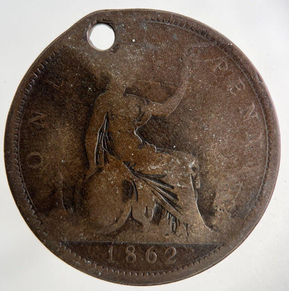 1862 Victoria One Penny Coin | Collectable Grade