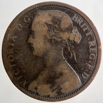 1862 Victoria One Penny Coin | Collectable Grade