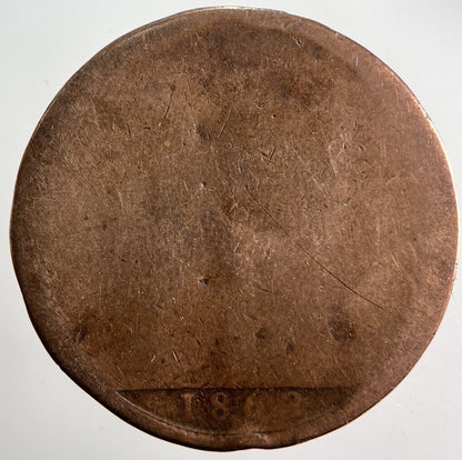 1862 Victoria One Penny Coin | Worn Grade
