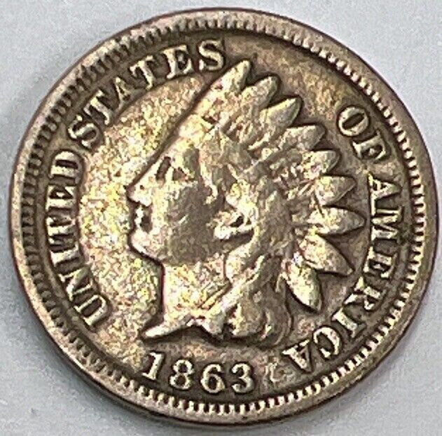 1863 US USA Indian Head One Cent | American Coin | Collectable Grade | a390