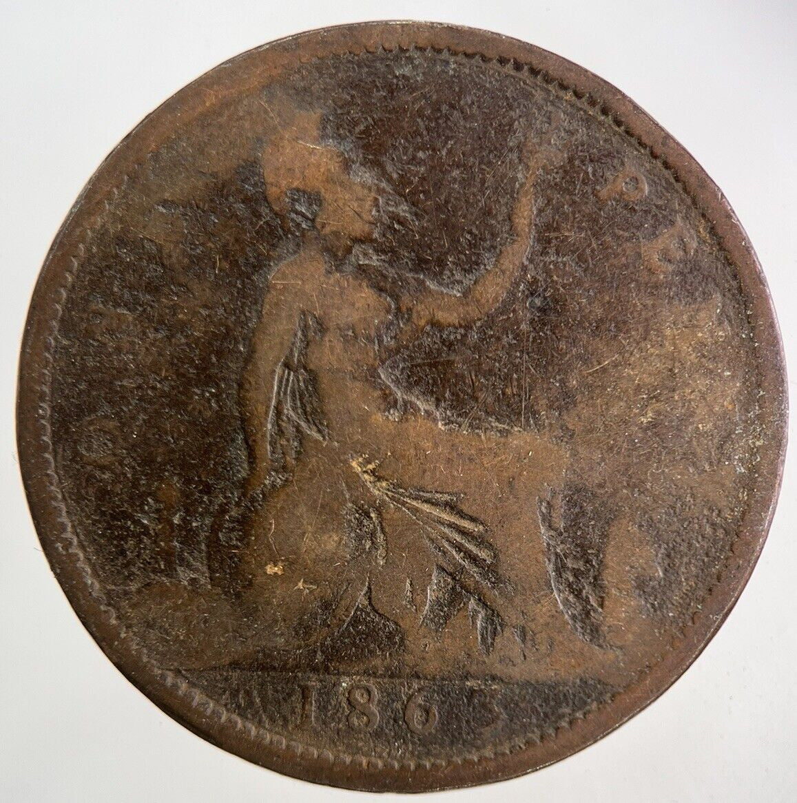 1863 Victoria One Penny Coin | Collectable Grade