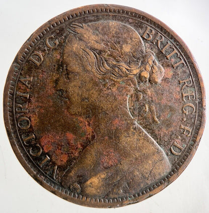 1863 Victoria One Penny Coin | Fine Collectable Grade