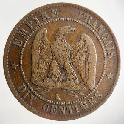 1863 France 10 Centimes Coin | Very High Grade