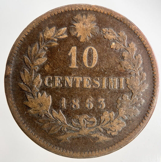 1863 Italy 10 Centesimi Coin | Collectable Grade