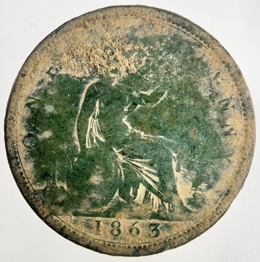 1863 Victoria One Penny Coin | Collectable Grade