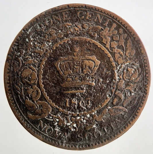 1863 Canada Nova Scotia 1 Cent Coin | Fair Grade