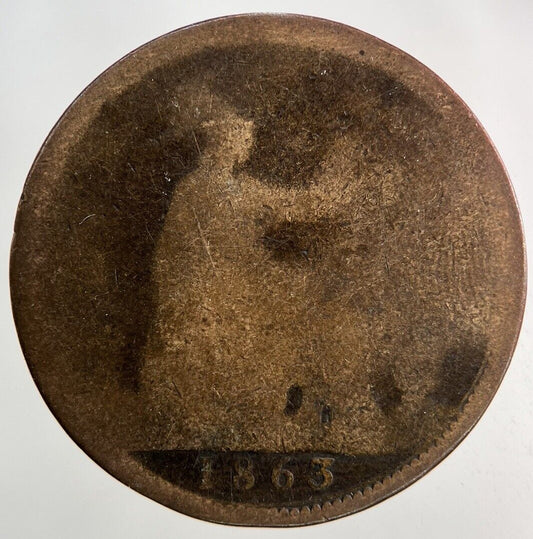 1863 Victoria One Penny Coin | Collectable Grade