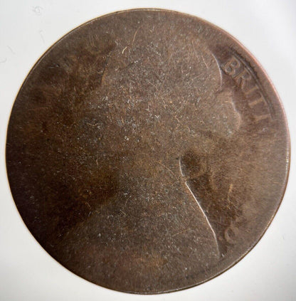 1863 Victoria One Penny Coin | Fair Grade