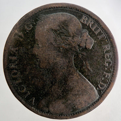 1863 Victoria One Penny Coin | Collectable Grade