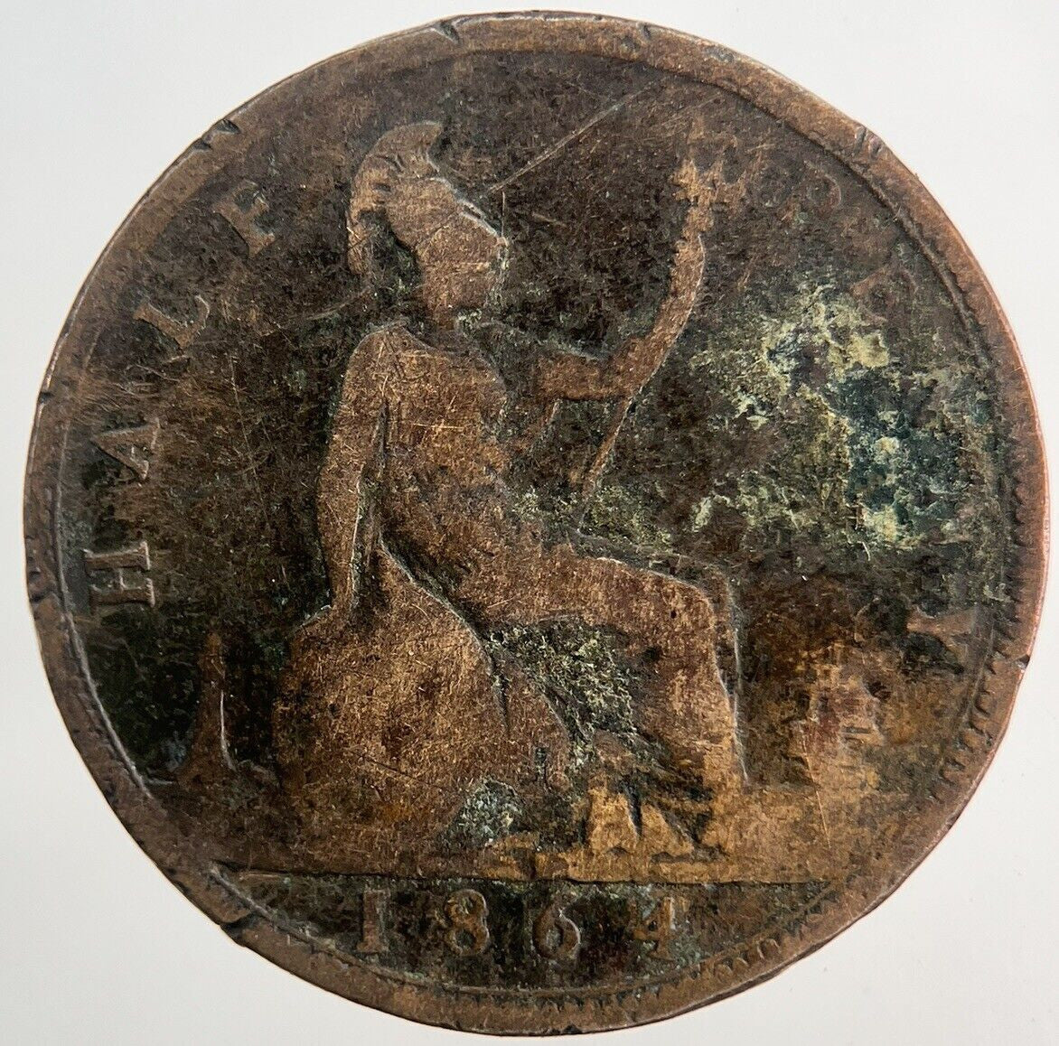 1864 Victoria Half-Penny Coin | Collectable Grade