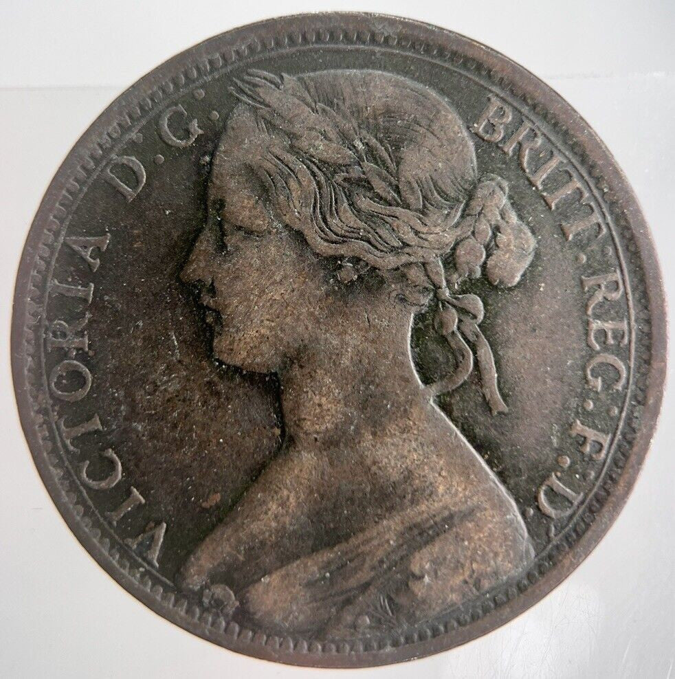 1863 Victoria Penny Coin | Fine Collectable Grade | a4495