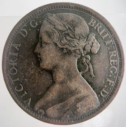 1863 Victoria Penny Coin | Fine Collectable Grade | a4495