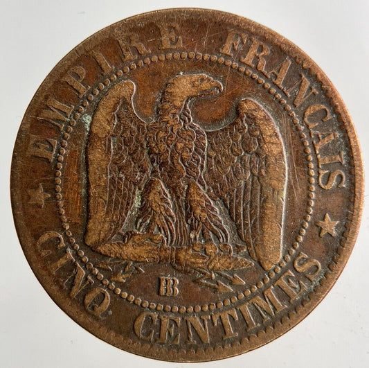 1864 France 5 Centimes Coin | Fine Collectable Grade