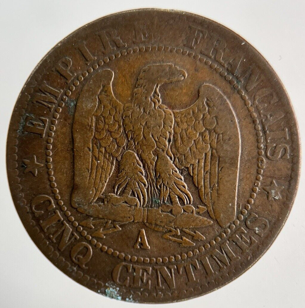 1864 France 5 Centimes Coin | Fine Collectable Grade