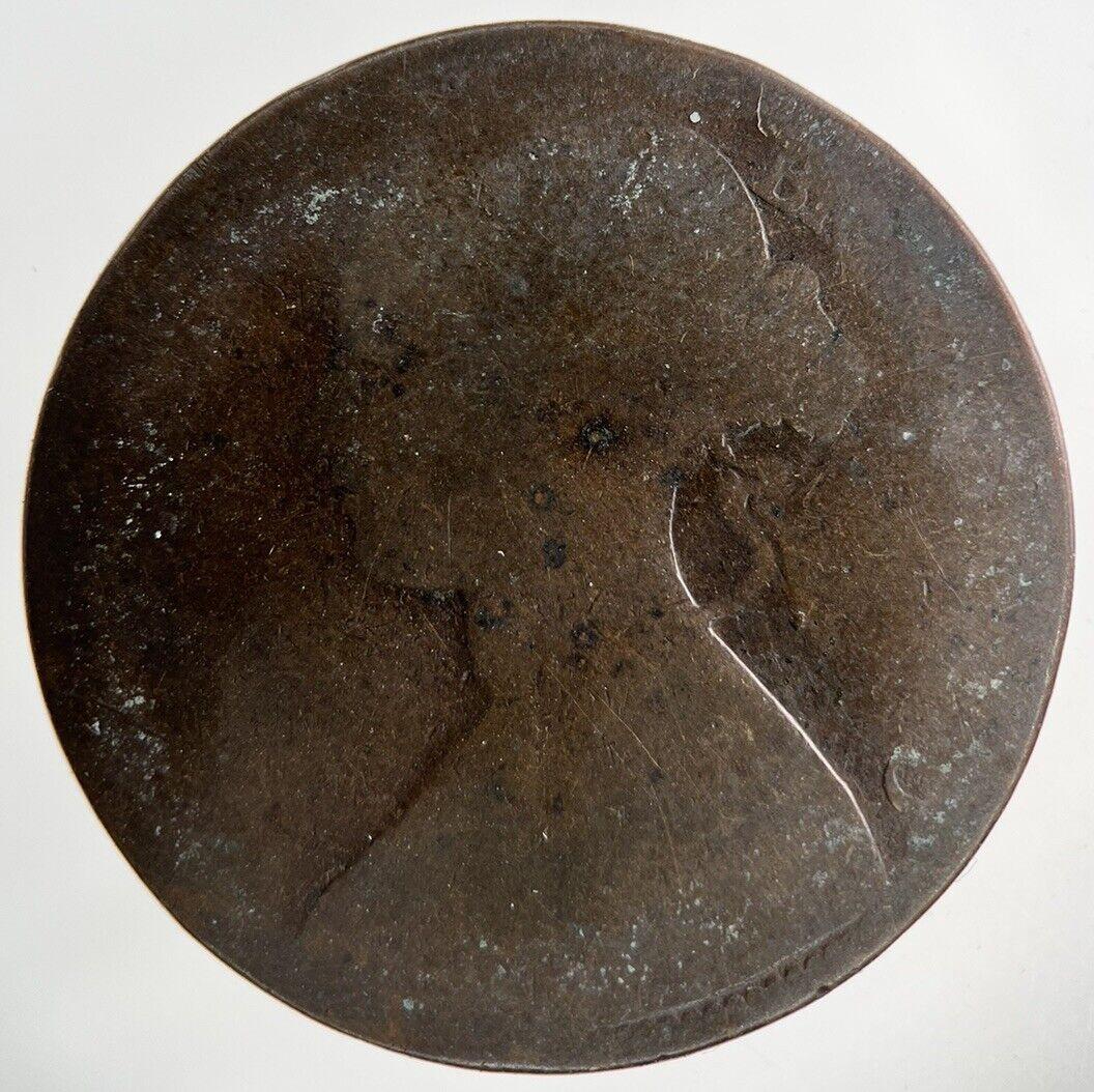 1863 Victoria One Penny Coin | Worn Grade