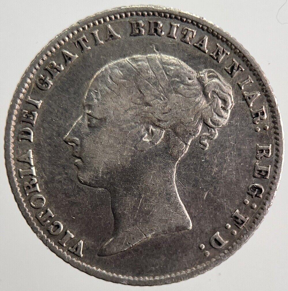 1866 Die-2 Victoria Six-Pence Silver Coin | Fine Collectable Grade | a1090