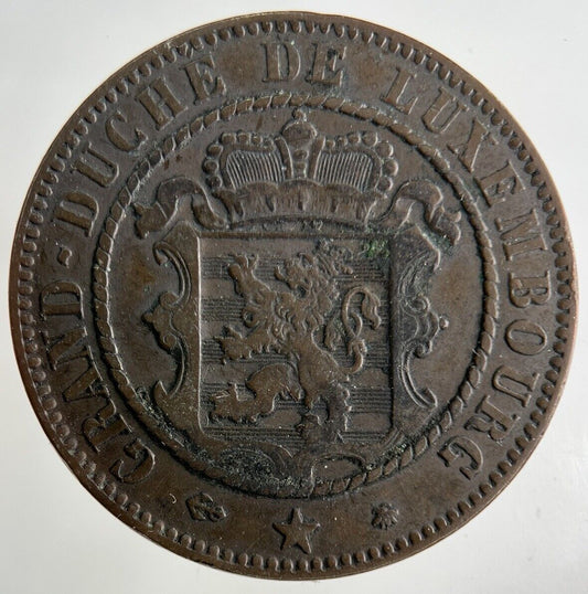 1865 Luxembourg 10 Centimes Coin | Fine Collectable Grade