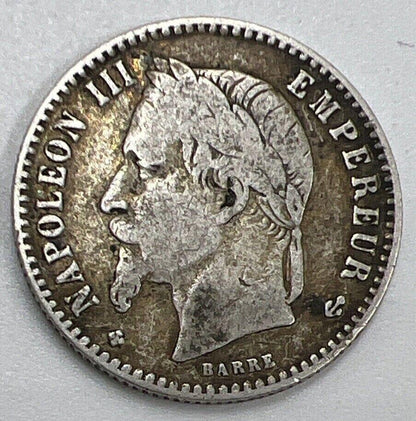 1866-BB 50 Centimes Napoleon III France Silver Coin | Collectable Grade