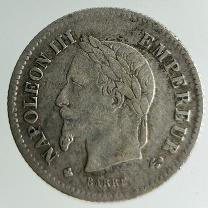1867 France 20 Centimes Silver Coin | Fine Collectable Grade