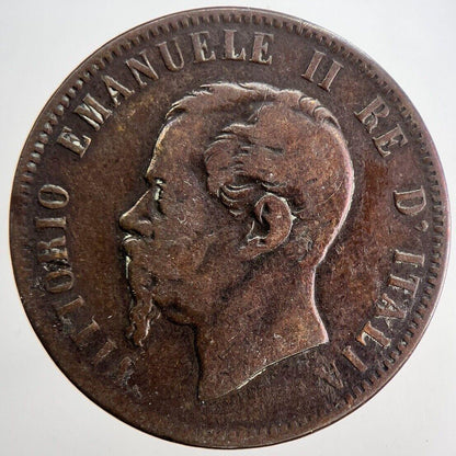 1866 Italy 10 Centesimi Coin | Fine Collectable Grade | a6230
